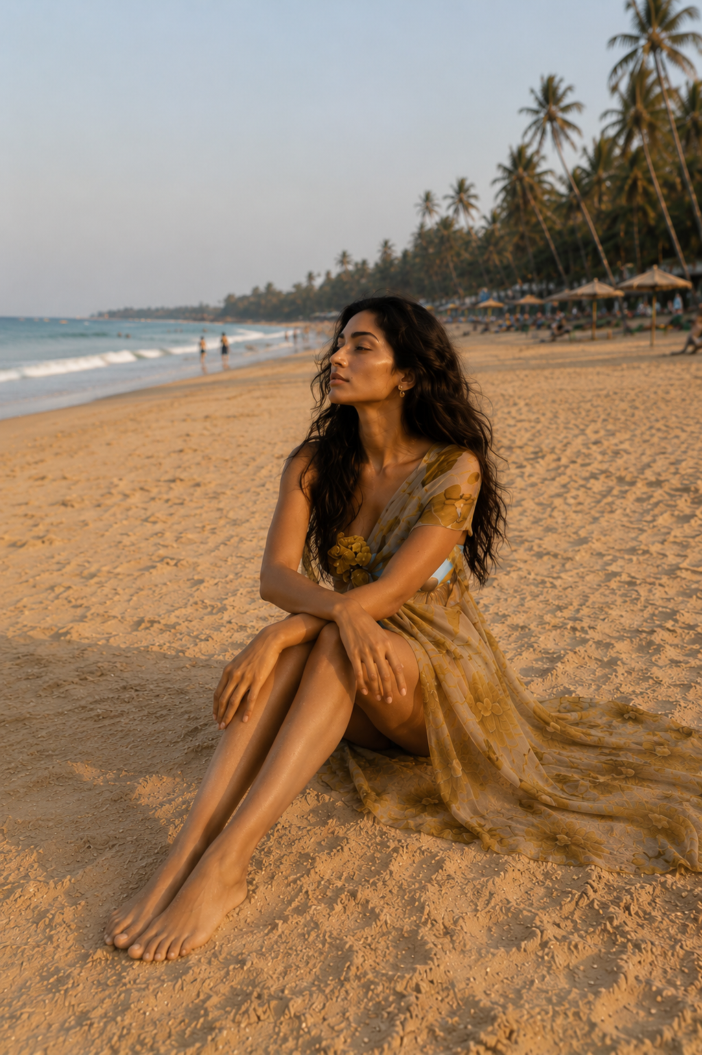 Sunlit Petal Beachwear Set