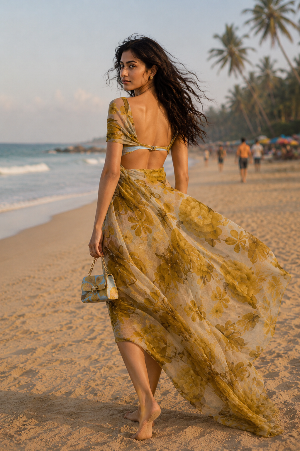 Sunlit Petal Beachwear Set