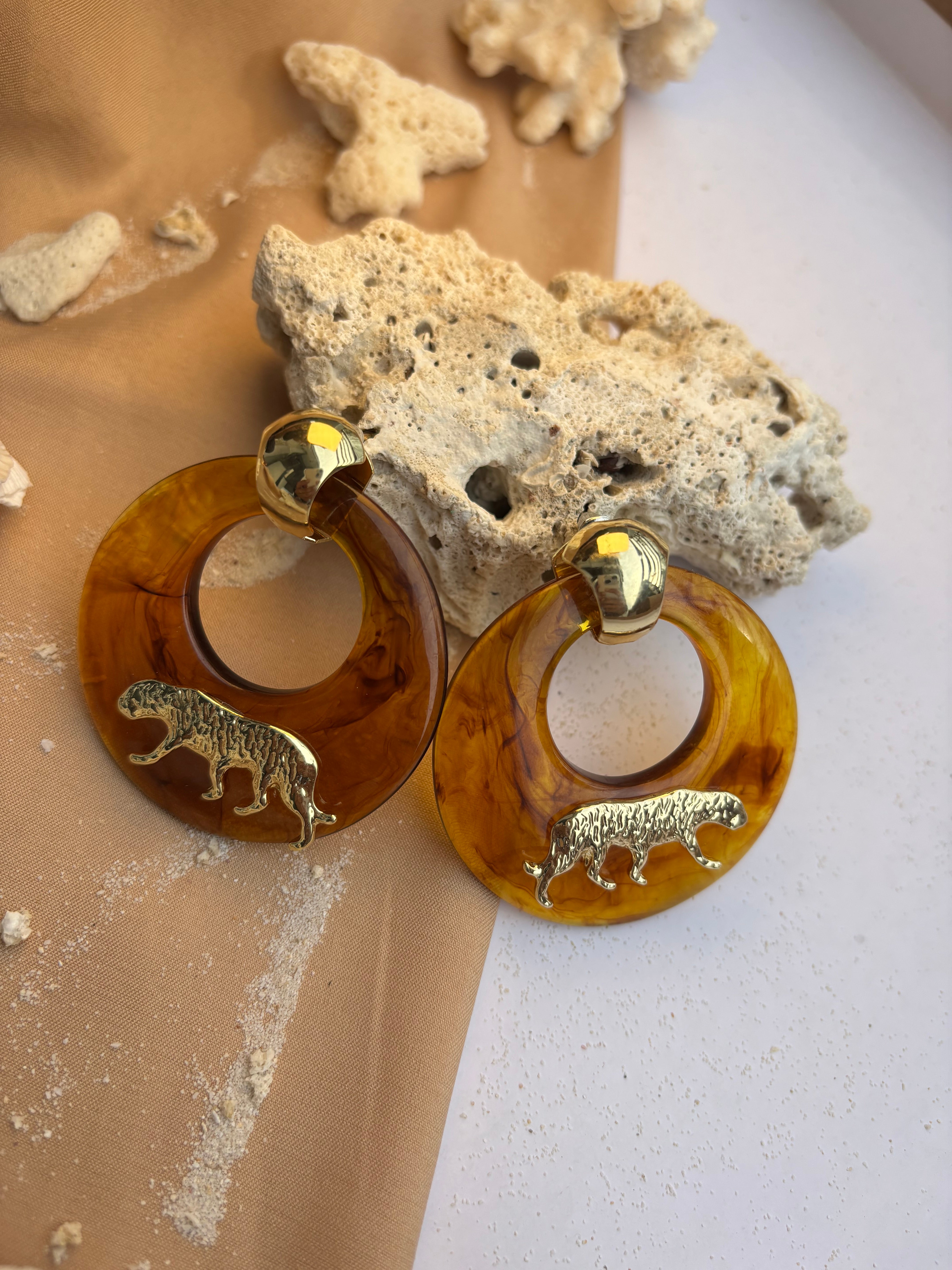 Golden Panther Hoops