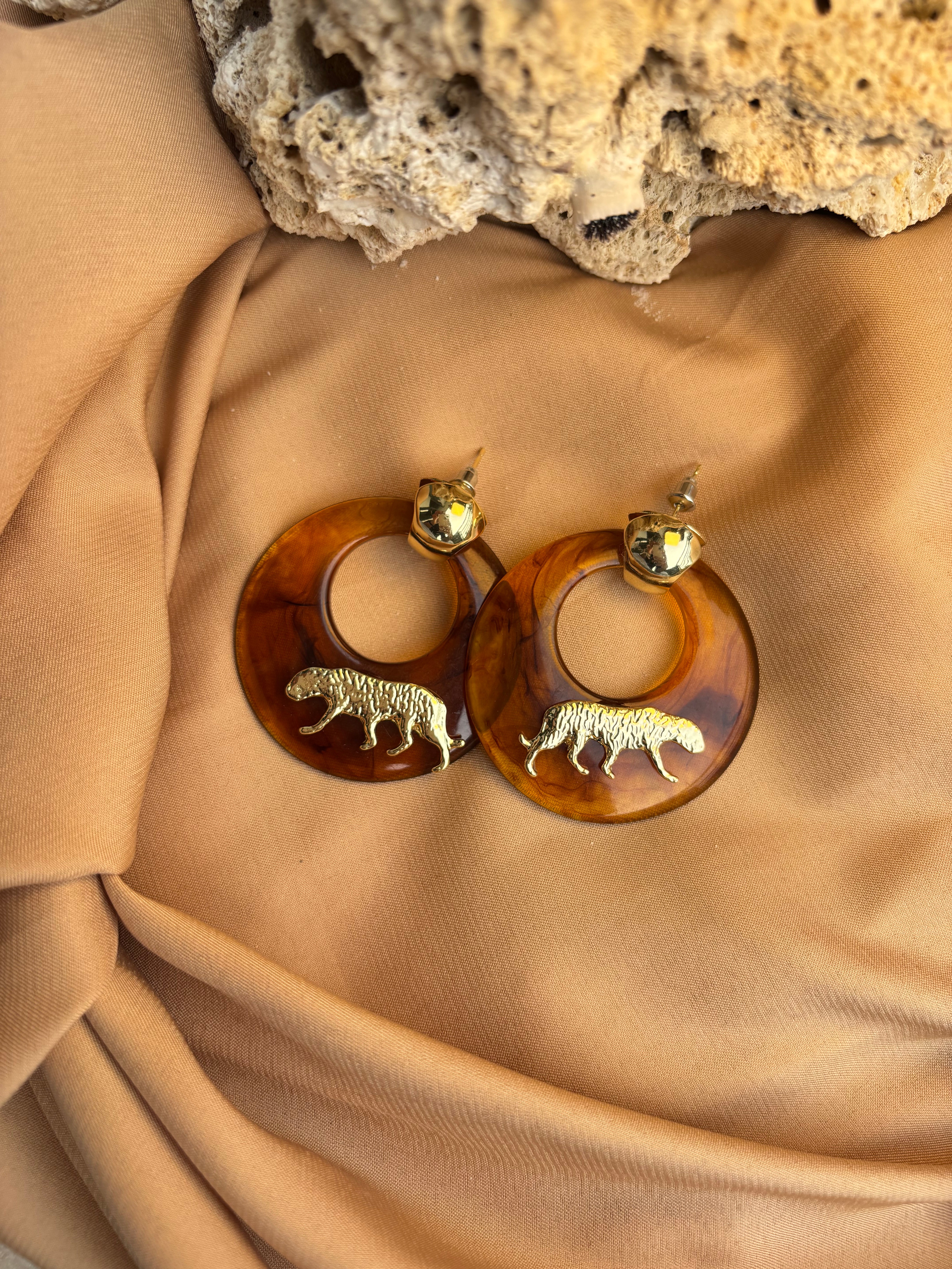 Golden Panther Hoops