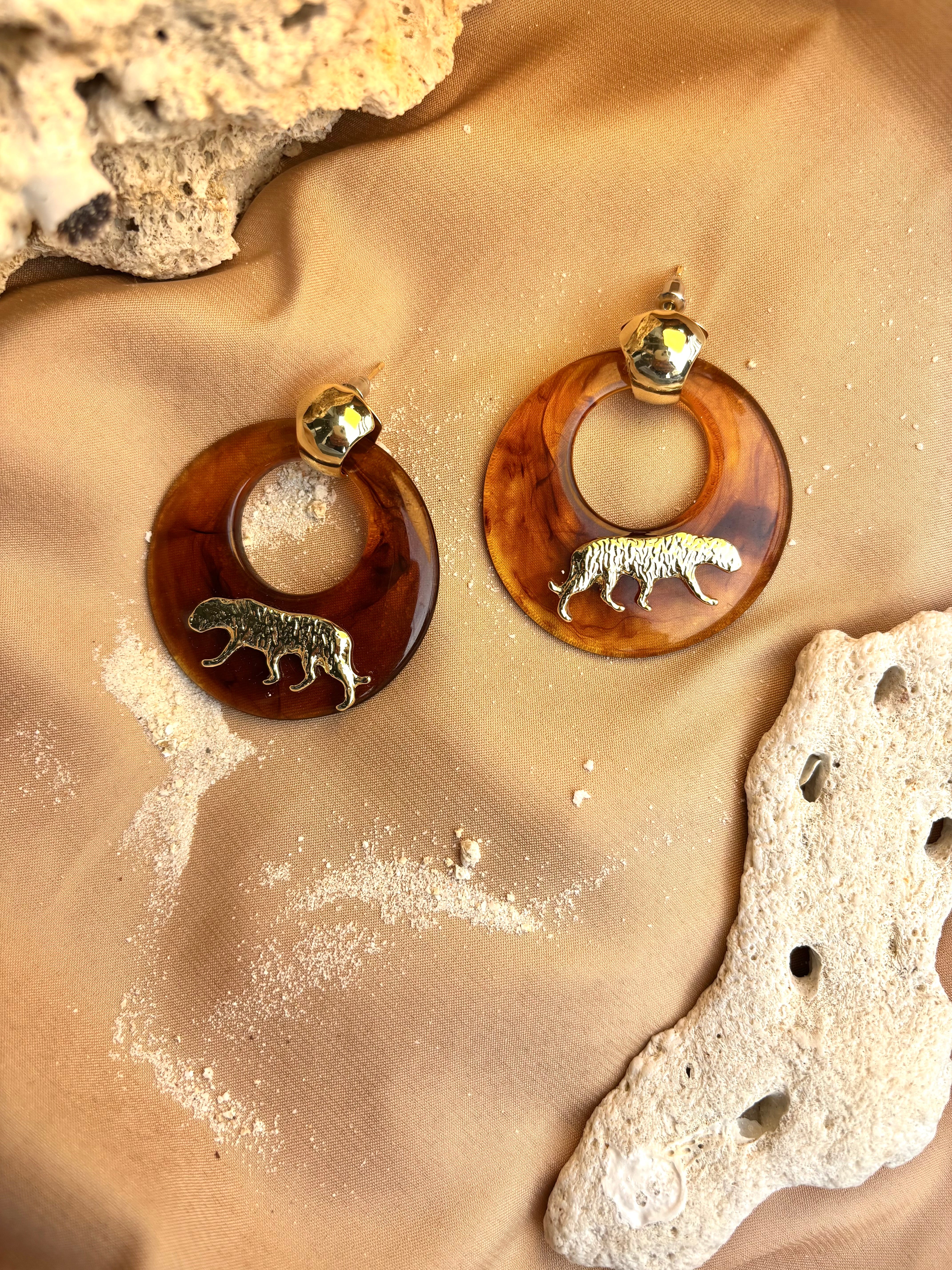 Golden Panther Hoops