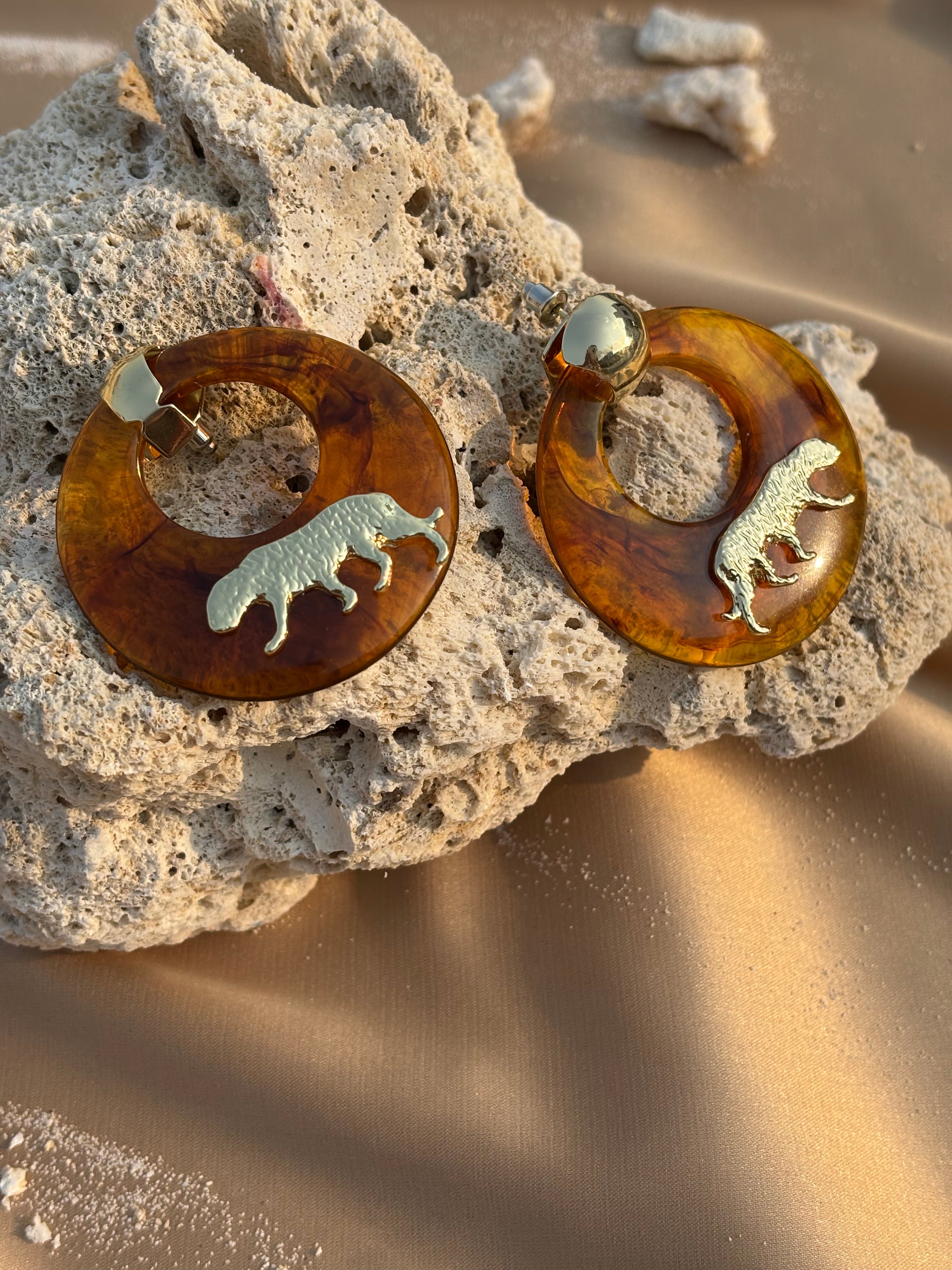 Golden Panther Hoops